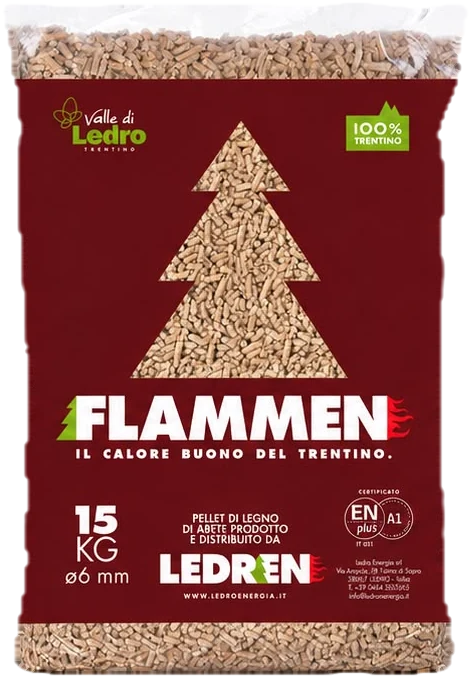 Sacco di pellet Flammen da 15 kg