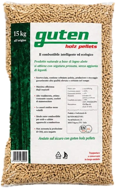 Sacco di pellet Guten da 15 kg